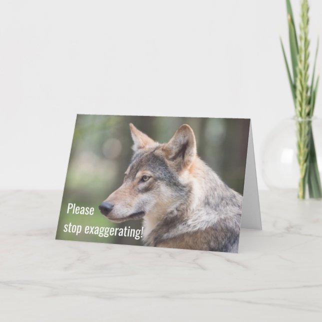 Sluta överdriva, som pojken som Gråtit VARG Kort (Framsida)