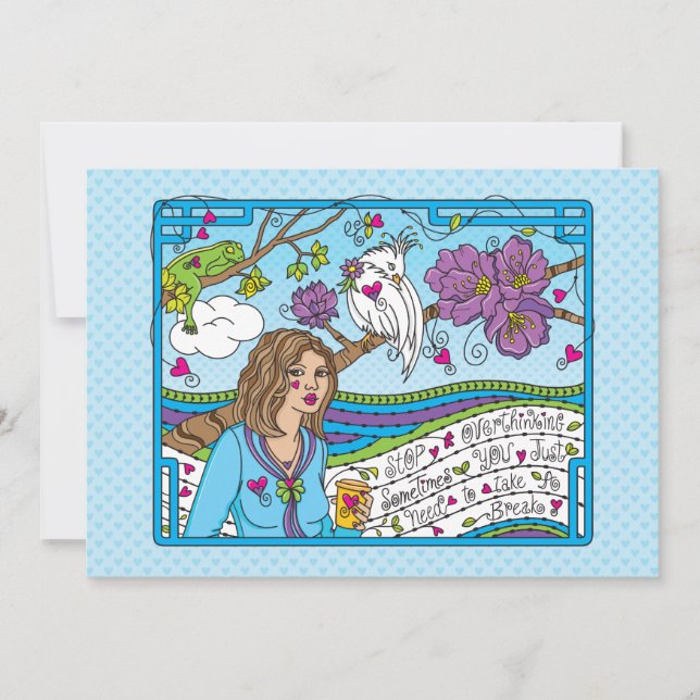 Sluta övertänka_Flata kort 7 x 5 tum (Framsida)