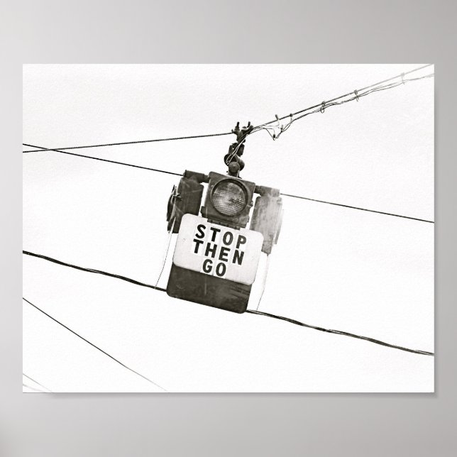 Sluta Poster Stoplight Street Light B&W (Framsidan)