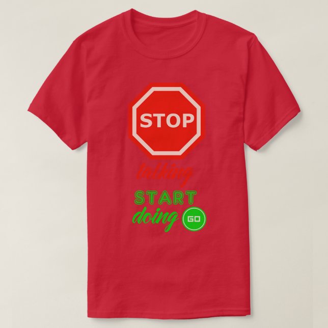 sluta prata och börja t shirt (Design framsida)