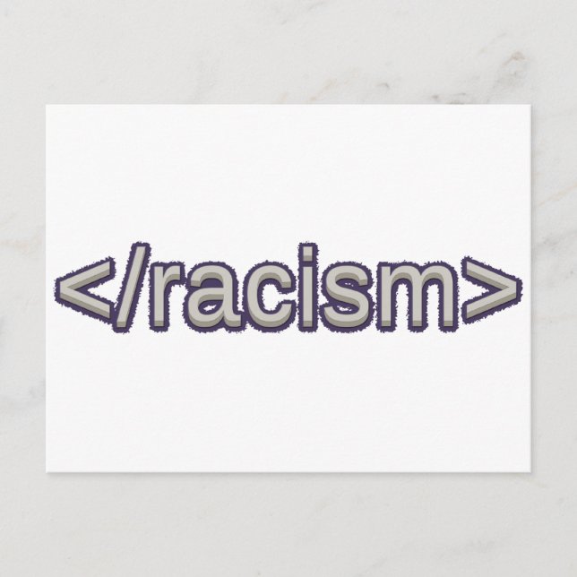 Sluta rasism vykort (Framsida)