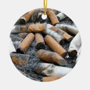 Sluta röka! Ashtray Julgransprydnad Keramik