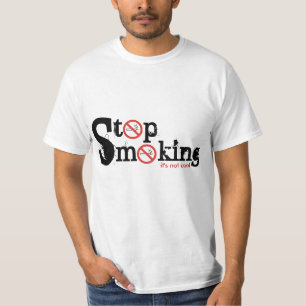 Sluta röka Cigarette Anpassningsbar T-shirts