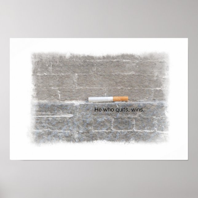 Sluta röka - han som slutar, vinner poster (Framsidan)