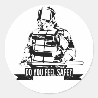 Sluta Rörelser polisbrutalitet konst för ockupatio Runt Klistermärke