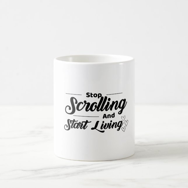 Sluta rulla och börja leva - Motiverad offert Kaffemugg (Center)