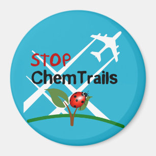 Sluta signera Flygplan Aerosol Trails LadyBug Magnet