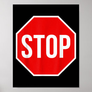 Sluta signera Shirt Vuxen Manar Women Kids Stop Si Poster