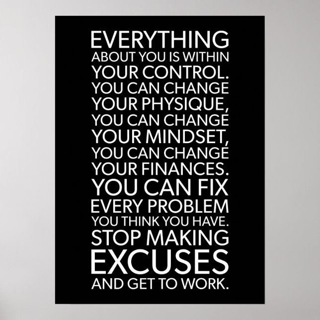 Sluta Skapar saker - Framgångsrika motiv Poster (Framsidan)