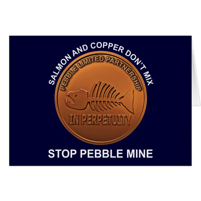 Sluta skära min - Pebble Mine Penny Hälsningskort (Framsidan Horizontal)