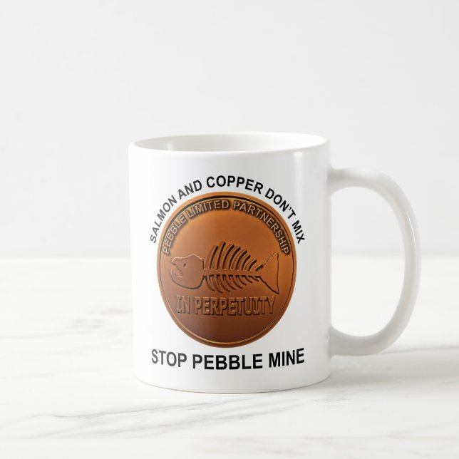 Sluta skära min - Pebble Mine Penny Kaffemugg (Höger)