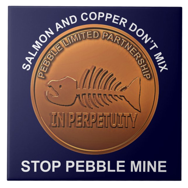 Sluta skära min - Pebble Mine Penny Kakelplatta (Framsidan)