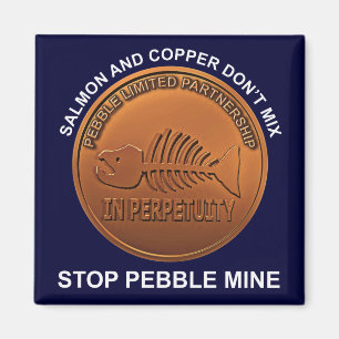 Sluta skära min - Pebble Mine Penny Magnet