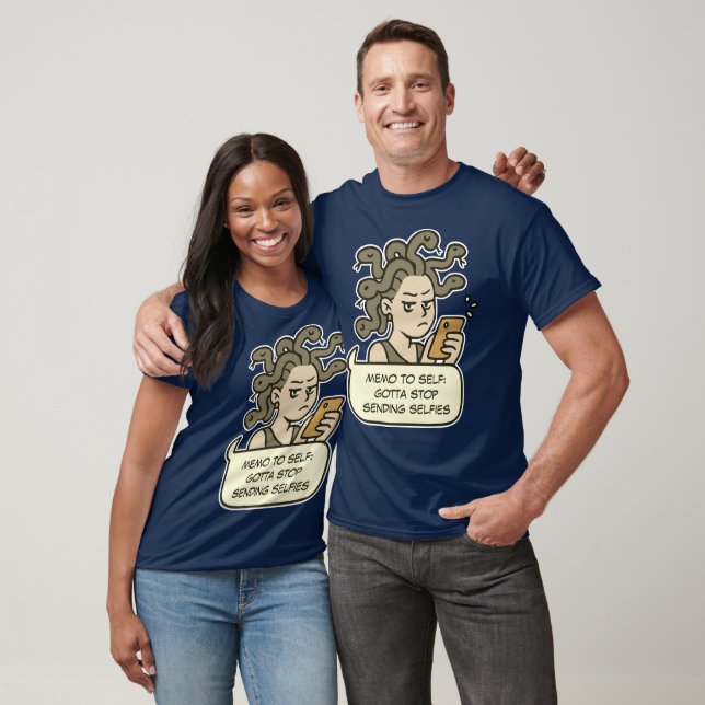 Sluta skicka själfiler, Lilla Medusa grekiska myto T Shirt (Unisex)