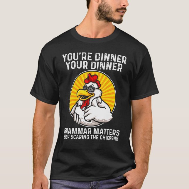 Sluta Skrämma Hönsen T Shirt (Framsida)
