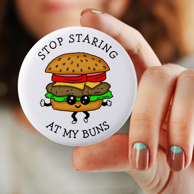 Sluta stirra på min bunt | Food Pun Knapp (Skapare uppladdad)