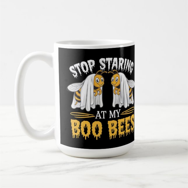 Sluta stirra på min söta design av boo-bin kaffemugg (Vänster)