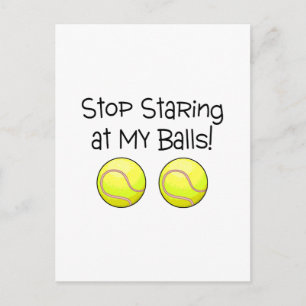 Sluta Stirra På Mina Bollar (Tennisbollar) Vykort