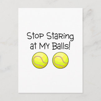 Sluta Stirra På Mina Bollar (Tennisbollar) Vykort