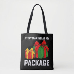 Sluta stirra på mitt paket julhelg tygkasse