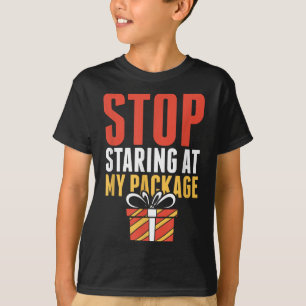 Sluta stirra på mitt paket rolig jultröja t shirt
