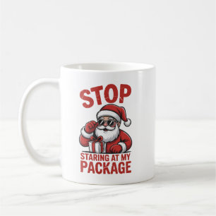 Sluta Stirra På Mitt Paket Snarkig Jul Santa Kaffemugg
