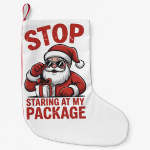 Sluta Stirra På Mitt Paket Snarkig Jul Santa Liten Julstrumpa