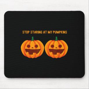 Sluta stirra på pumpor halloween pumpa ansikte musmatta
