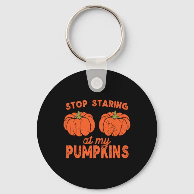 Sluta stirra på Roligten Halloween Design W Nyckelring (Framsida)