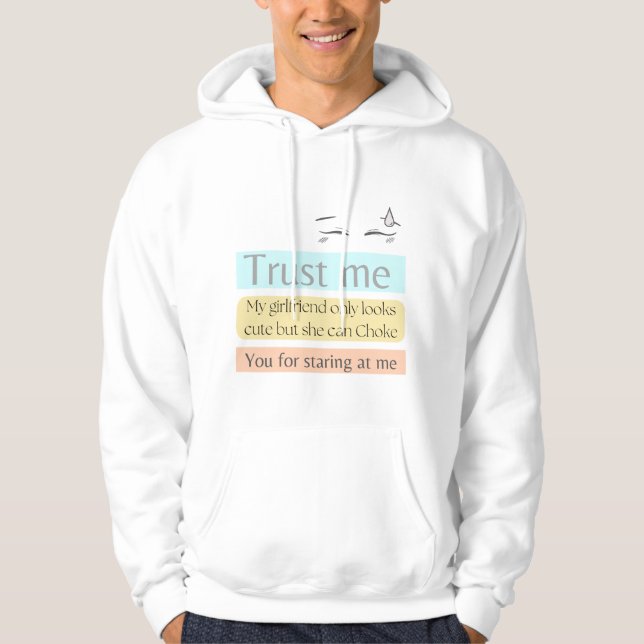 Sluta stirra på söta, roliga citat hoodie (Framsida)