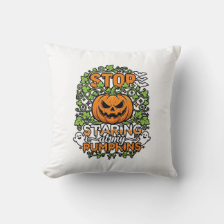 Sluta stirra pumpor Halloween spöken fladdermöss_1 Kudde