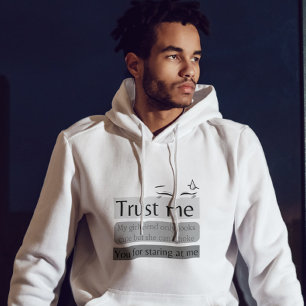 Sluta stirra roligt citat Hoodie