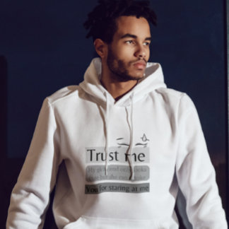 Sluta stirra roligt citat Hoodie