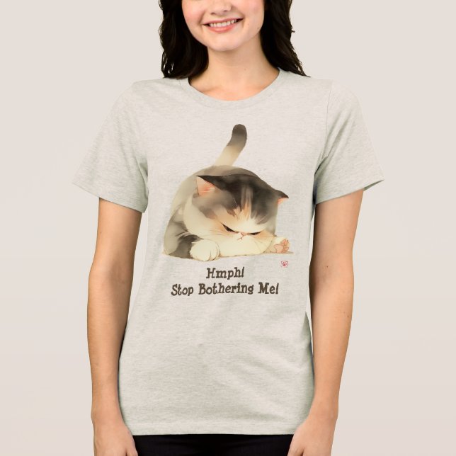 Sluta stöta mig i Tri-Blend Shirt T (Framsida)