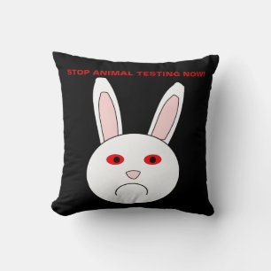 Sluta testa djur nu Pillow Kudde
