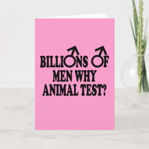 Sluta testa feminist-humor på djurförsök kort