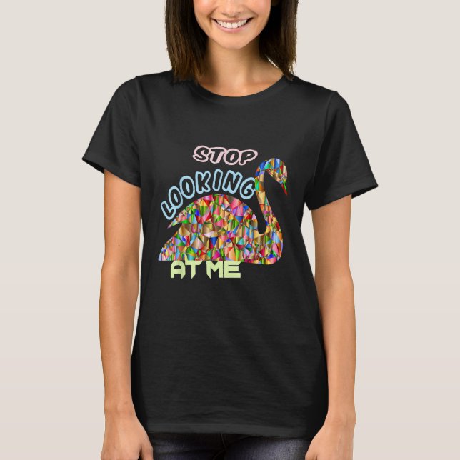 Sluta Tittar på mig, Lilla Svan T Shirt (Framsida)