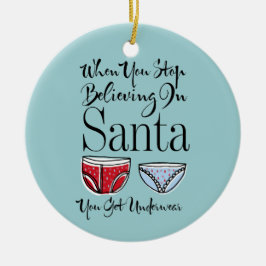 Sluta tro på jultomtens prydnadsföremål julgransprydnad keramik