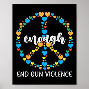 Sluta upp med Gun Violence Awareness Peace nog Ora Poster