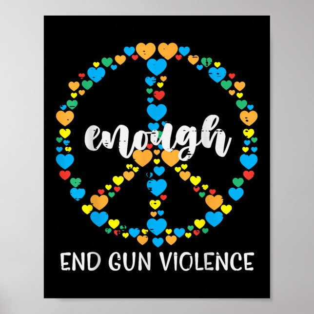 Sluta upp med Gun Violence Awareness Peace nog Ora Poster (Framsidan)