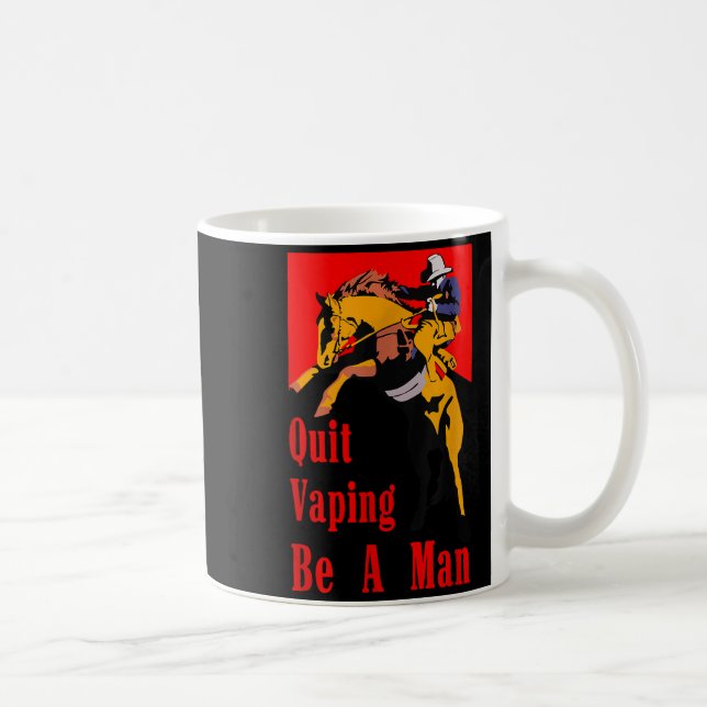 Sluta Vapa Man Cowboy För Konstverk Kaffemugg (Höger)