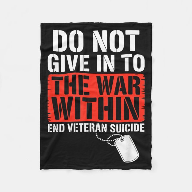 Sluta Veteranmedvetenhet Veterans Day Fleecefilt (Framsidan)