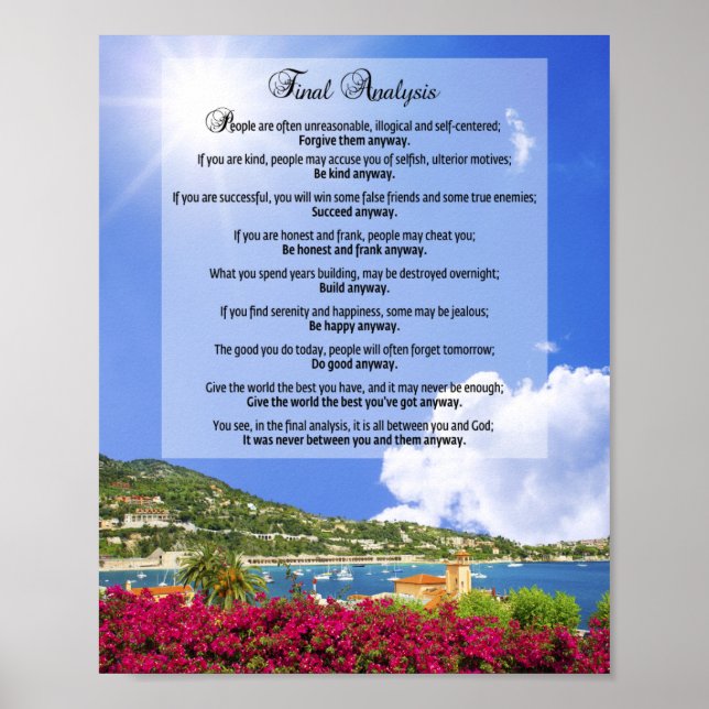 Slutanalys: "Gör det ändå" Poster (Framsidan)