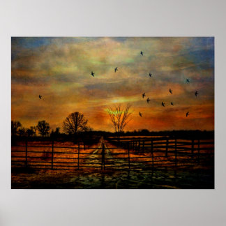 Slutande höst poster