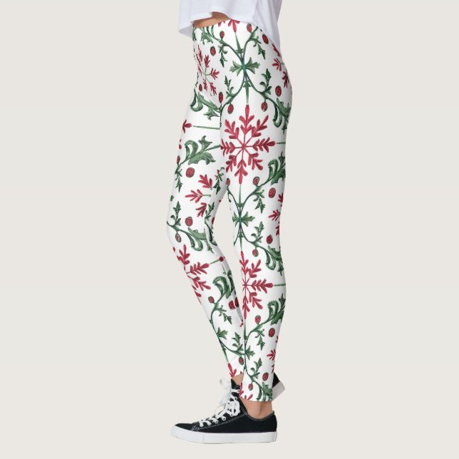 Sluten blandad jul mönster leggings (Vänster)