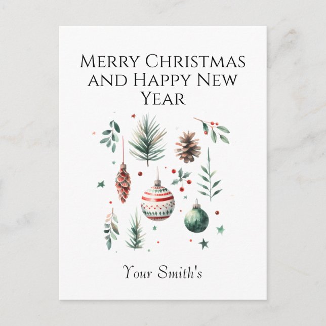 Sluten jul helg vykort (Framsida)