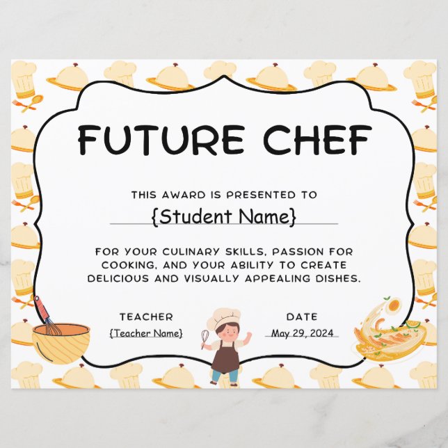 Slutet av det kommande erkännandet av Chef Student (Framsida)