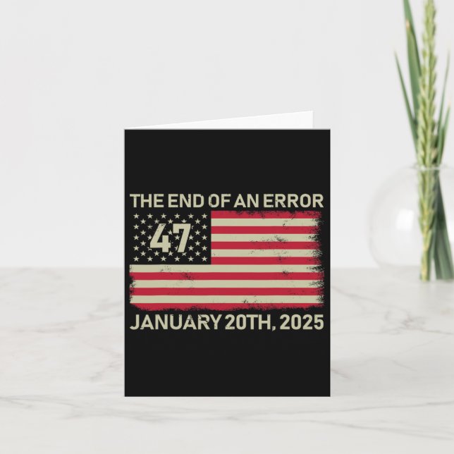 Slutet av ett fel, 20 januari 2025, Trump-installa Kort (Framsida)