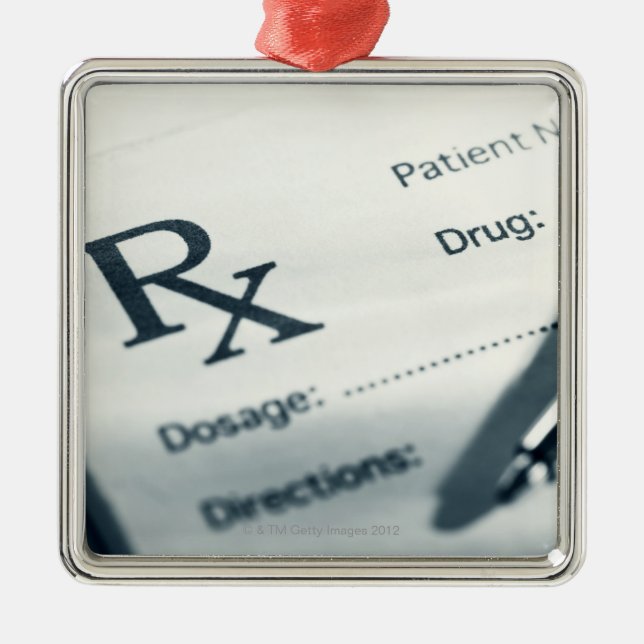 Slutet av recept vadderar och skrivar upp julgransprydnad metall (Framsidan)