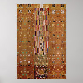 Slutet av väggen, Stoclet Frise av Gustav Klimt Poster